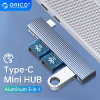 USB хъб Orico HUB 3 port USB3.0/2.0 TYPE-C Aluminum - AH-W13-GY