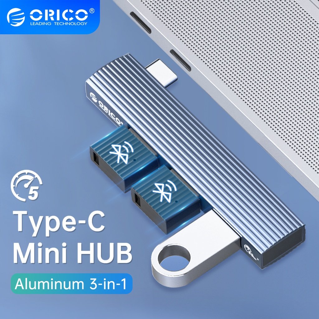 USB-Hub Orico HUB 3 port USB3.0/2.0 TYPE-C Aluminium - AH-W13-GY