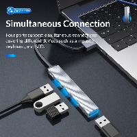 USB хъб Orico HUB 4 port USB 3.0 Aluminum - AH-A13-GY