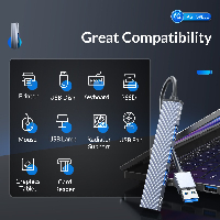 USB хъб Orico HUB 4 port USB 3.0 Aluminum - AH-A13-GY