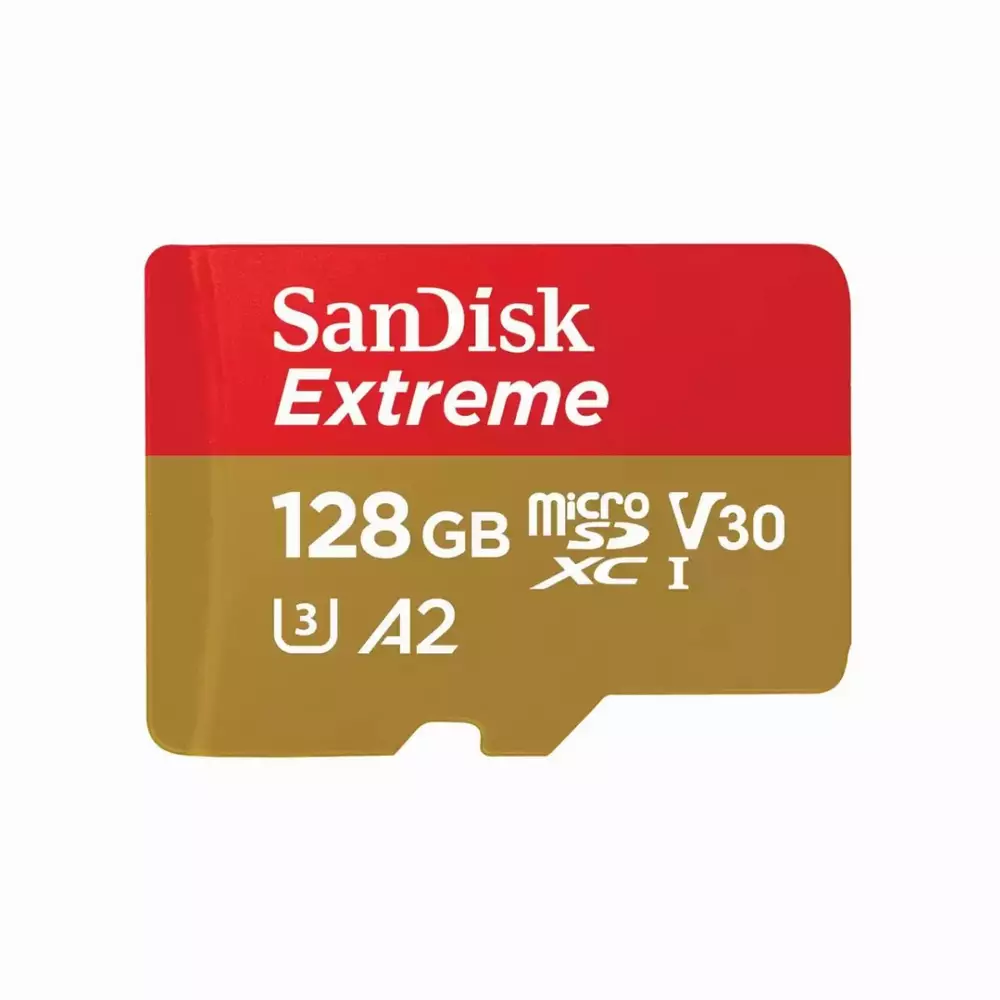 Speicherkarte SANDISK Extreme microSDXC, 128GB, Klasse 10 U3, V30 90 MB/s