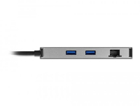 Докинг станция Delock USB-C - Dual HDMI, USB 3.2, SD, LAN, PD3.0 Сив