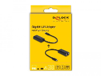 Мрежова карта Delock 61026 USB-C - RJ45, USB 3.2 Gen 1 RTL8153B, Gigabit Ethernet, PD 3.0