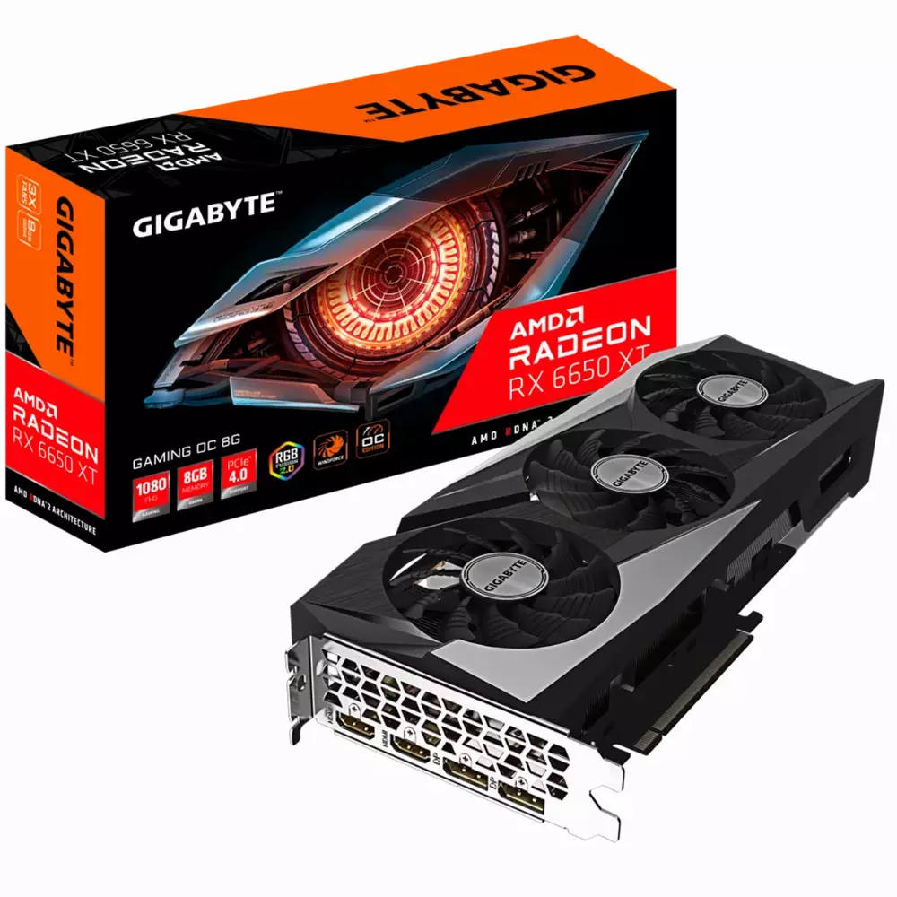 Видео карта Gigabyte AMD Radeon RX 6650 XT Gaming OC 8GB