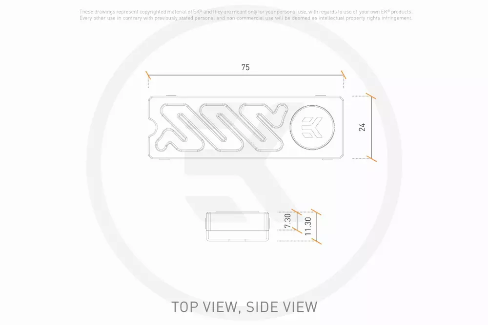 Охладител за M.2 EK-Quantum Convection M.2 NVMe - Nickel