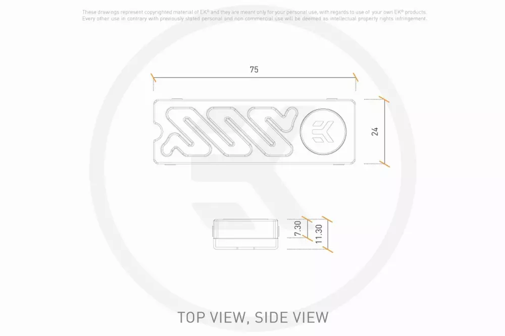 Охладител за M.2 EK-Quantum Convection M.2 NVMe - Silver
