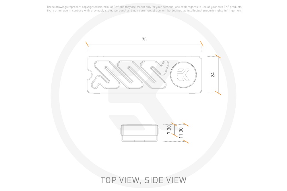 Охладител за M.2 EK-Quantum Convection M.2 NVMe - Silver