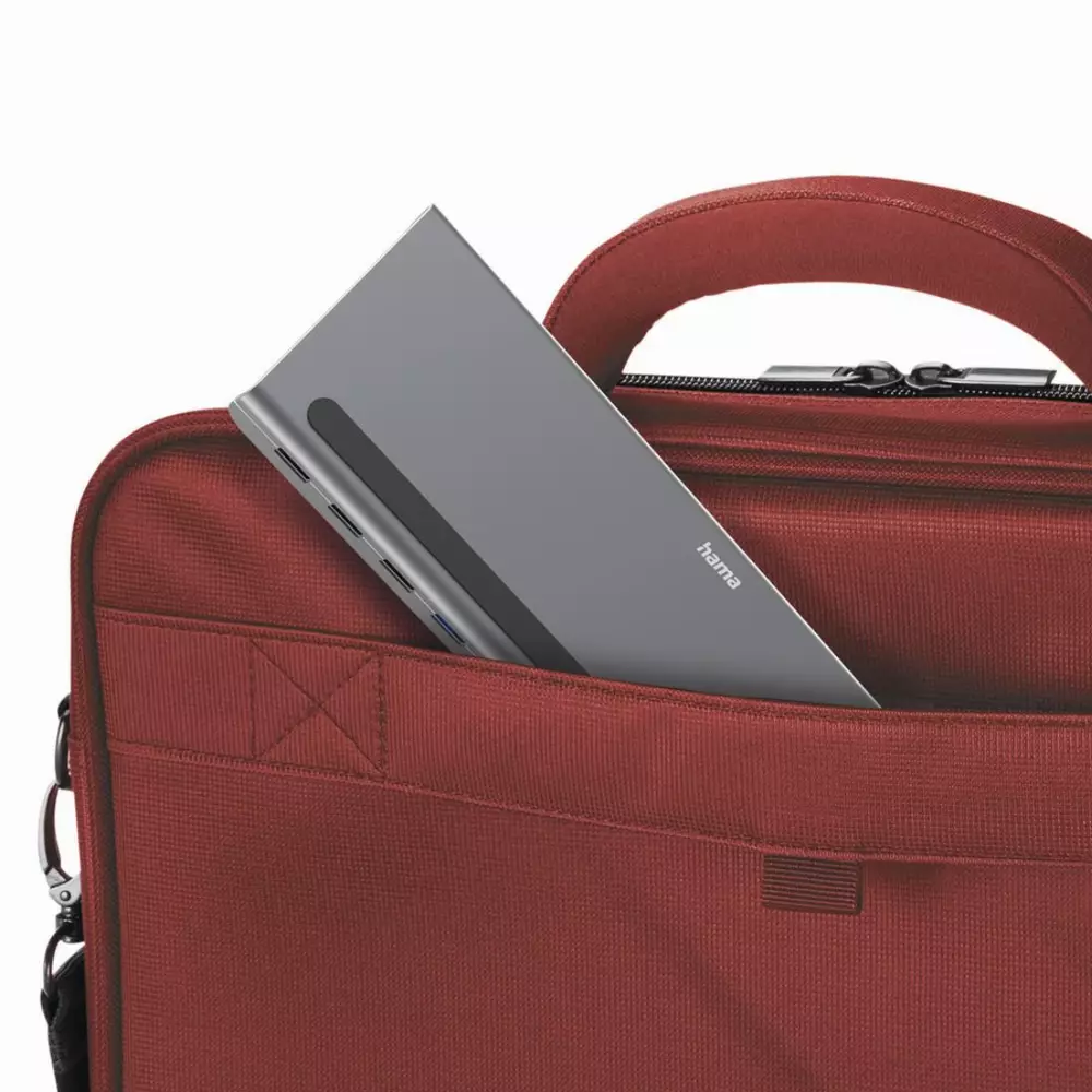 Докинг станция 10 в 1 HAMA Connect2Office Pro, USB-A, USB-C (PD), HDMI, DisplayPort, LAN/Ethernet, Сив