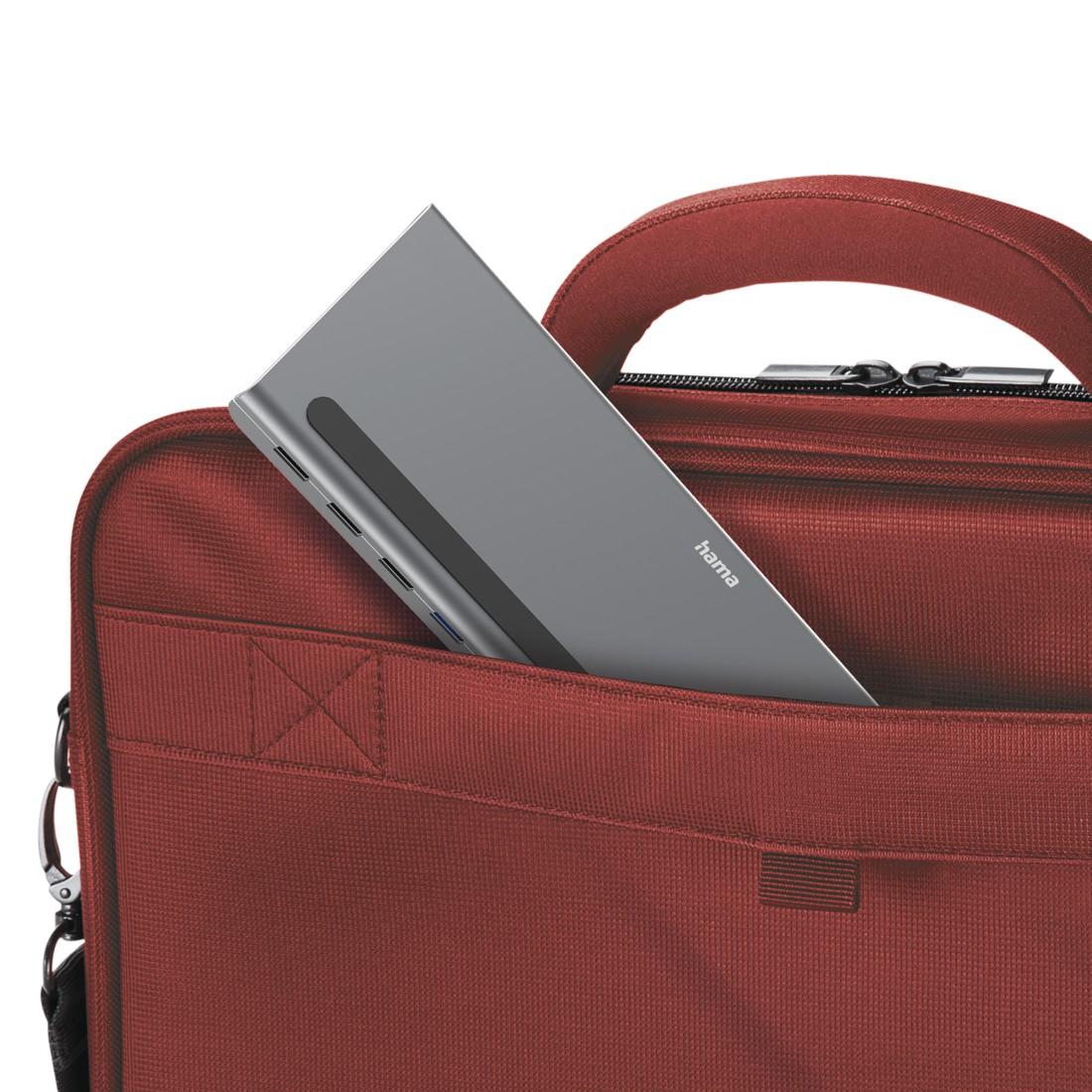 Докинг станция 10 в 1 HAMA Connect2Office Pro, USB-A, USB-C (PD), HDMI, DisplayPort, LAN/Ethernet, Сив