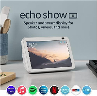Смарт тонколона Amazon Echo Show 8 (Gen 2), сензорен екран, гласов асистент, Бял