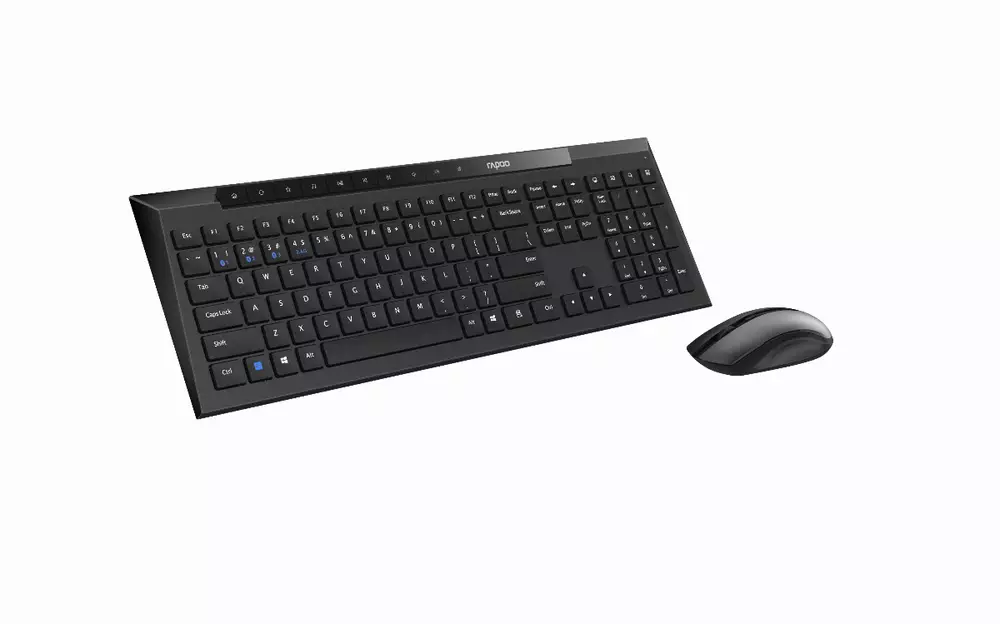 Комплект клавиатура и мишка RAPOO 8210M Multi mode, Bluetooth &2.4Ghz, Безжичен, Черен