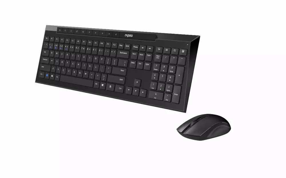 Комплект клавиатура и мишка RAPOO 8210M Multi mode, Bluetooth &2.4Ghz, Безжичен, Черен