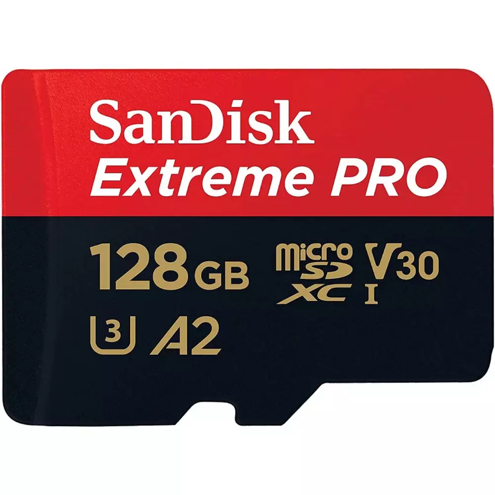 Карта памет SANDISK Extreme Pro 128GB microSDXC + SD Adapter - SDSQXAA-128G-GN6MA