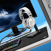 Геймърски слушалки Corsair HS80 RGB WIRELESS Premium Gaming Headset with Spatial Audio White (EU) - CA-9011236-EU