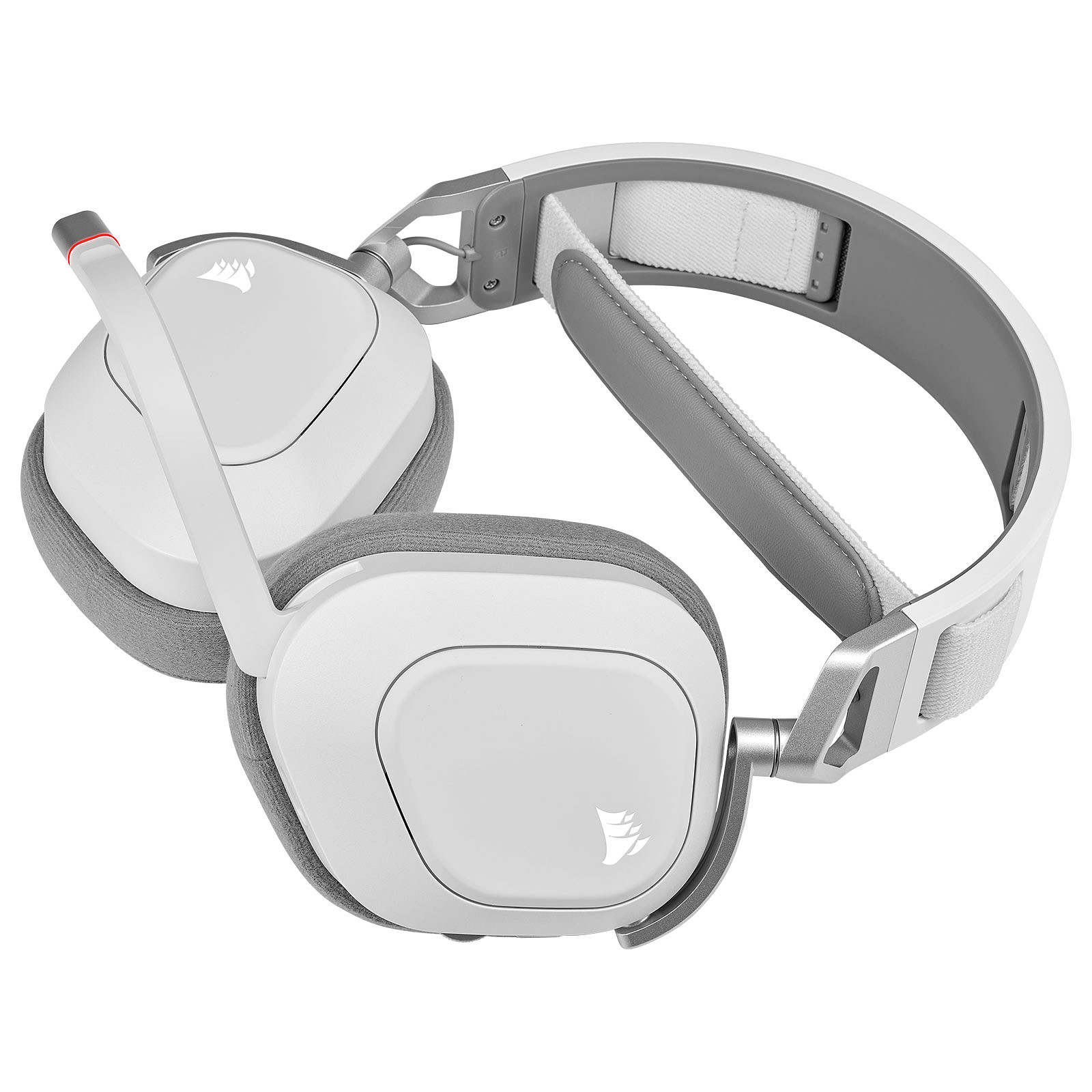 Геймерські навушники Corsair HS80 RGB WIRELESS Premium Gaming Headset with Spatial Audio White (EU) - CA-9011236-EU