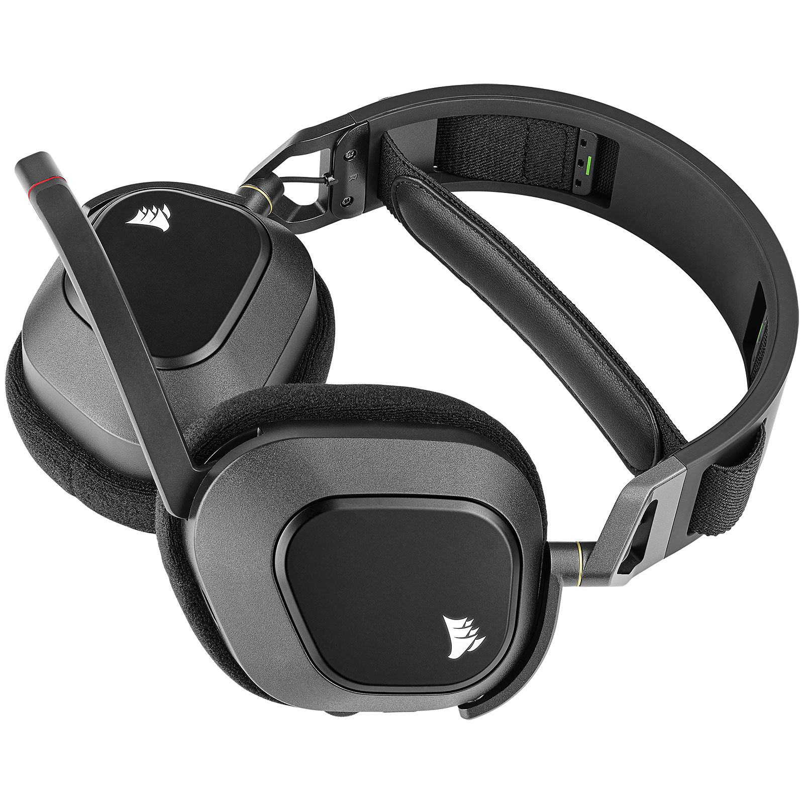 Геймърски слушалки Corsair HS80 RGB WIRELESS Premium Gaming Headset Spatial Audio Carbon (EU) - CA-9011235-EU
