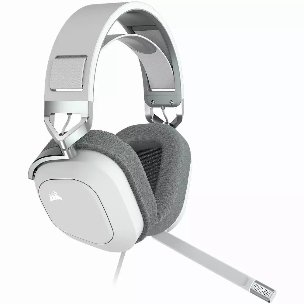Геймърски слушалки Corsair HS80 RGB USB Wired Gaming Headset White (EU) - CA-9011238-EU