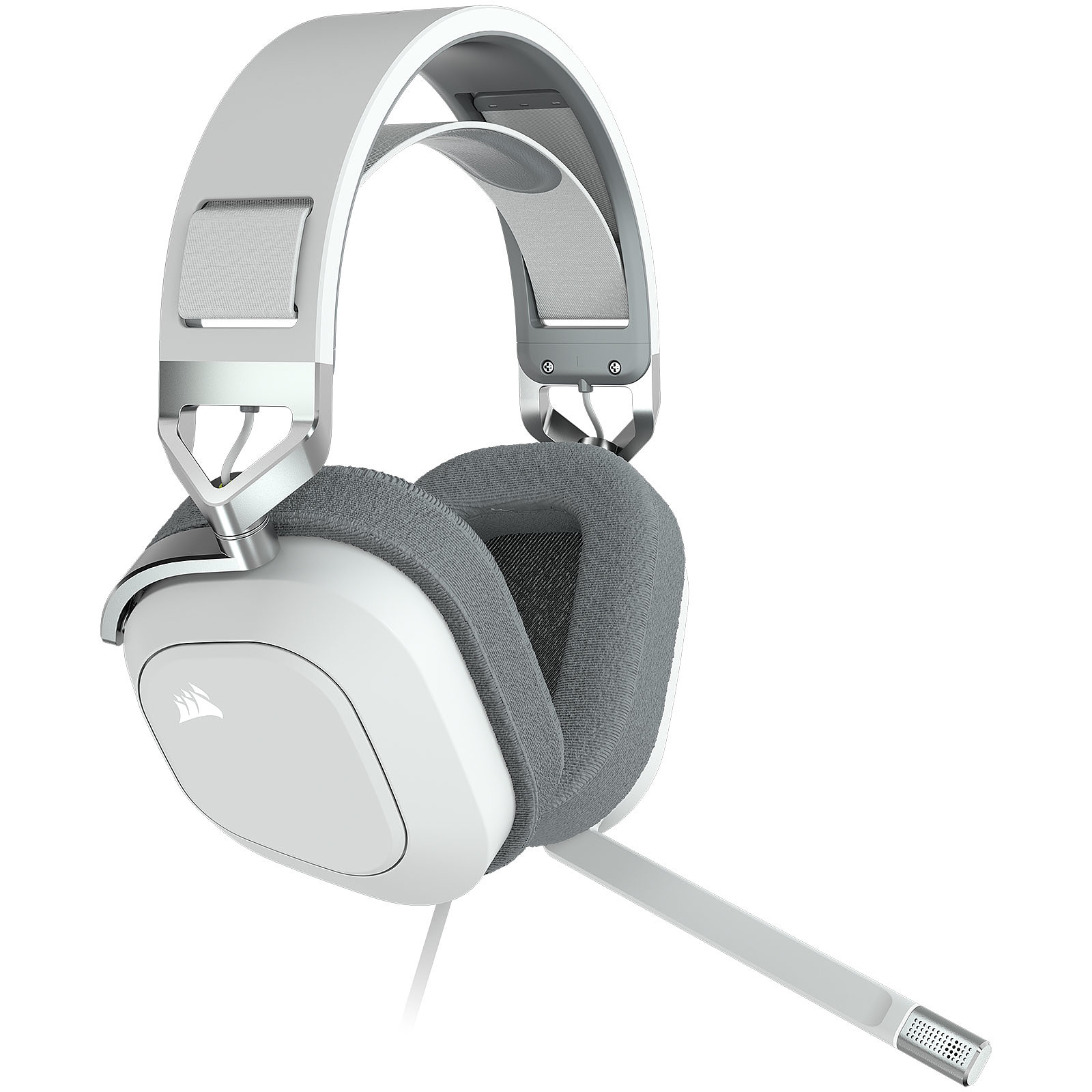 Геймърски слушалки Corsair HS80 RGB USB Wired Gaming Headset White (EU) - CA-9011238-EU