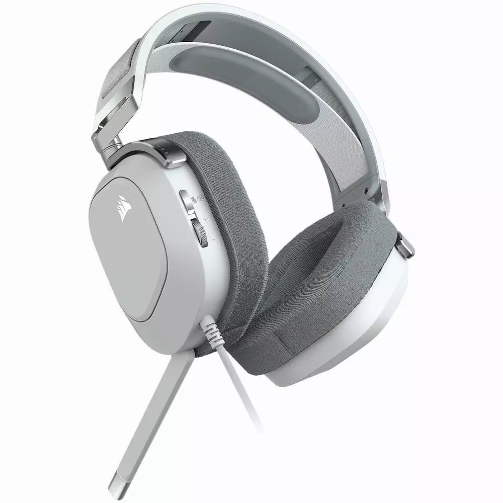 Геймърски слушалки Corsair HS80 RGB USB Wired Gaming Headset White (EU) - CA-9011238-EU