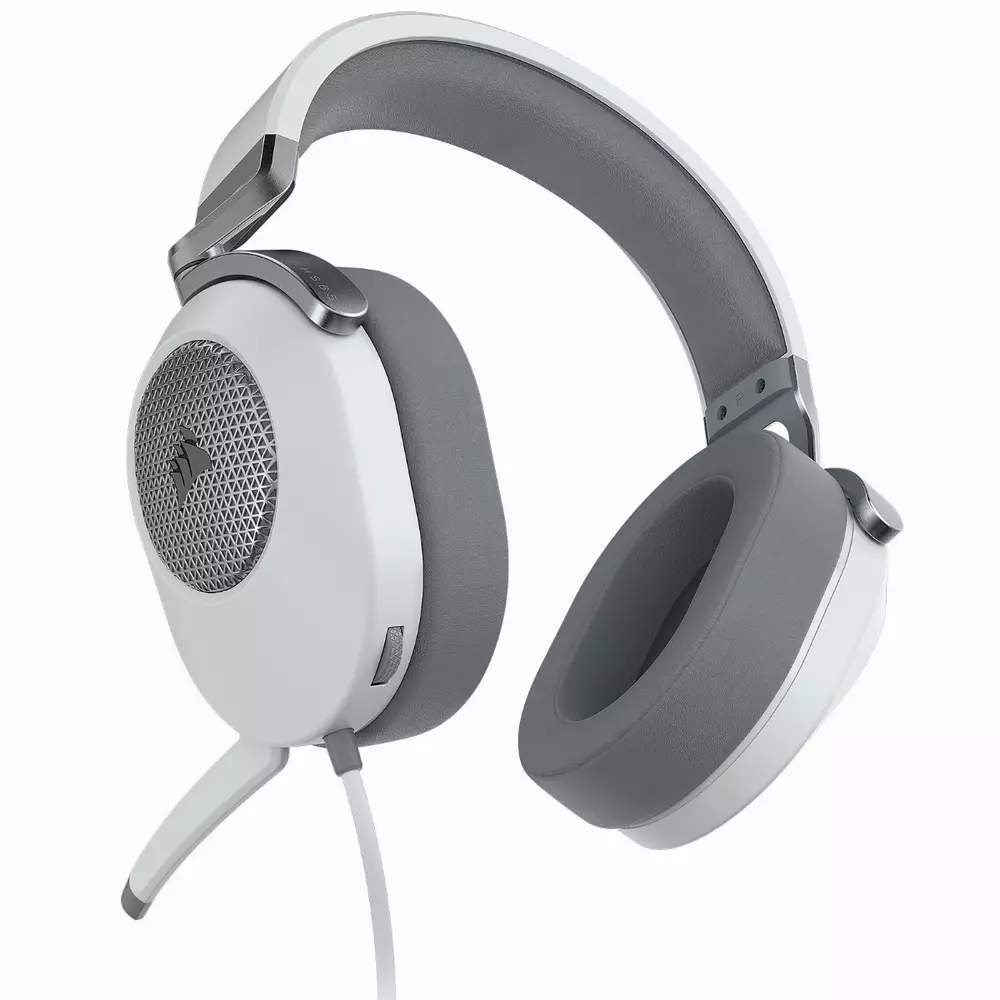 Геймърски слушалки Corsair HS65 SURROUND Wired Gaming Headset White (EU) - CA-9011271-EU