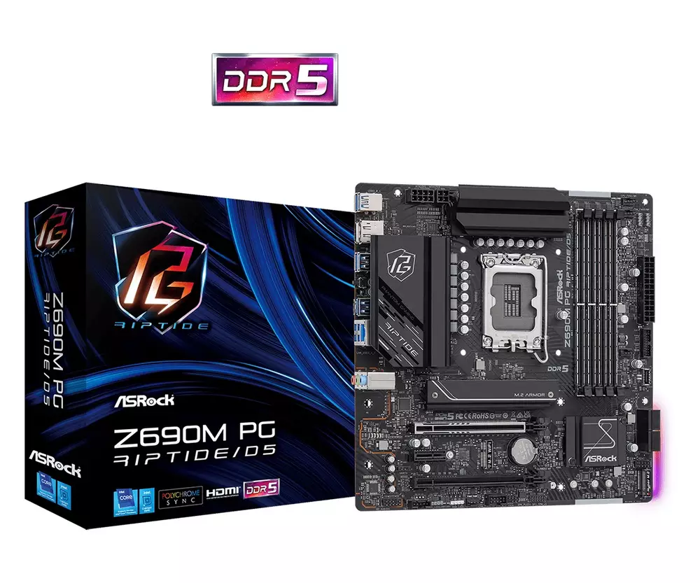 Дънна платка Asrock Z690M PG Riptide/D5 LGA1700 DDR5