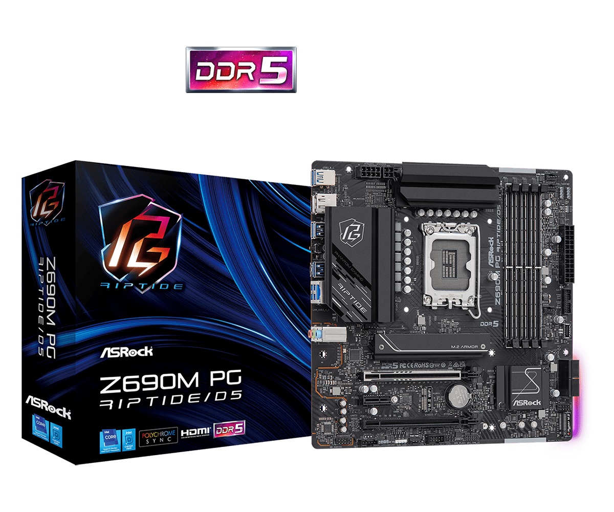 Дънна платка Asrock Z690M PG Riptide/D5 LGA1700 DDR5