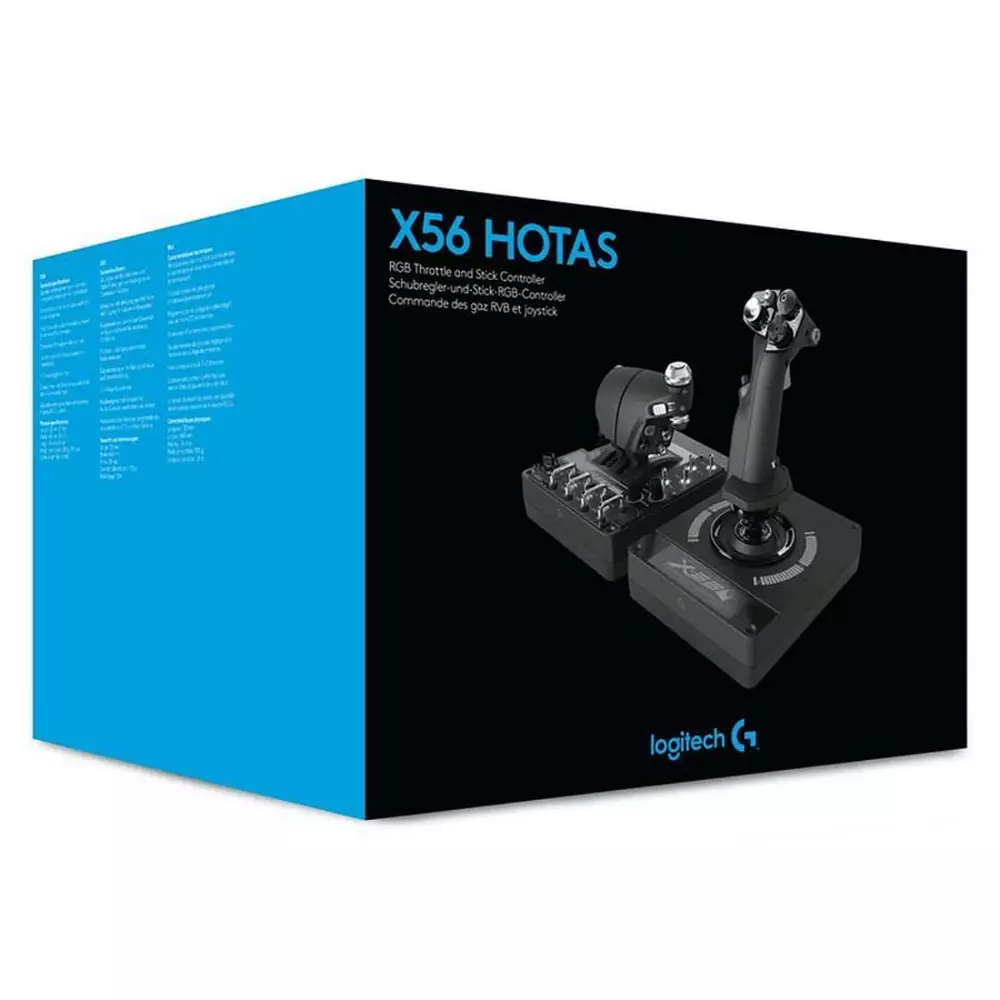 Джойстик контролер Logitech G X-56 H.O.T.A.S. Advanced Flight Simulator - 945-000059