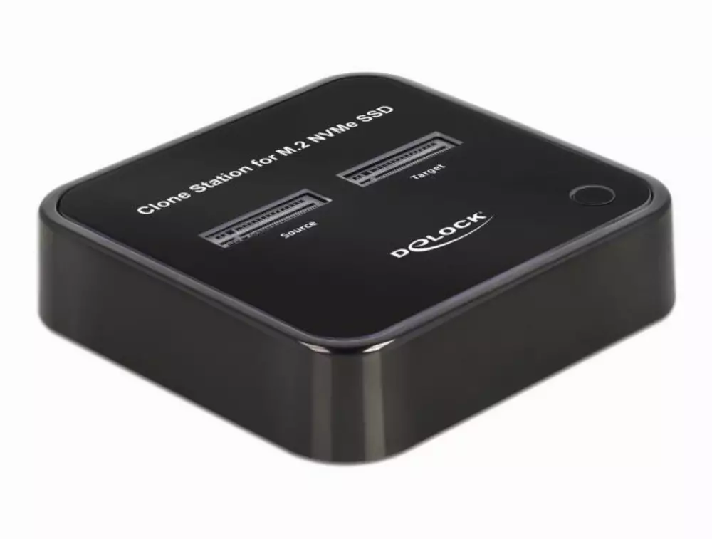 Външна стойка Delock M.2, 2 x M.2 NVMe, PCIe SSD, Функция клониране