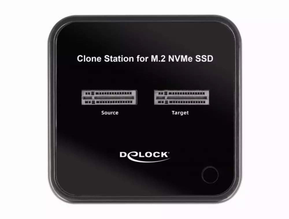 Външна стойка Delock M.2, 2 x M.2 NVMe, PCIe SSD, Функция клониране