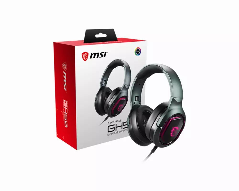 Геймърски слушалки MSI IMMERSE GH50 Gaming Headset Virtual 7.1 Surround USB 
