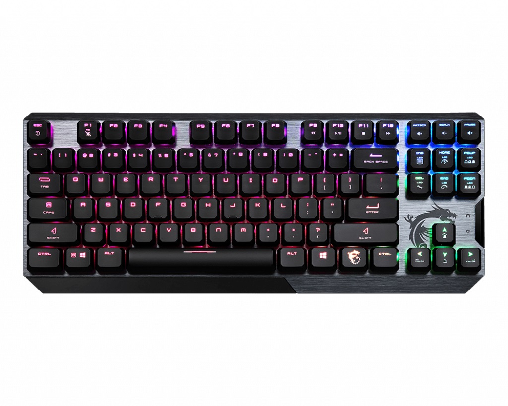 Геймърска механична клавиатура MSI VIGOR GK50 LOW PROFILE TKL Kailh Low Profile White
