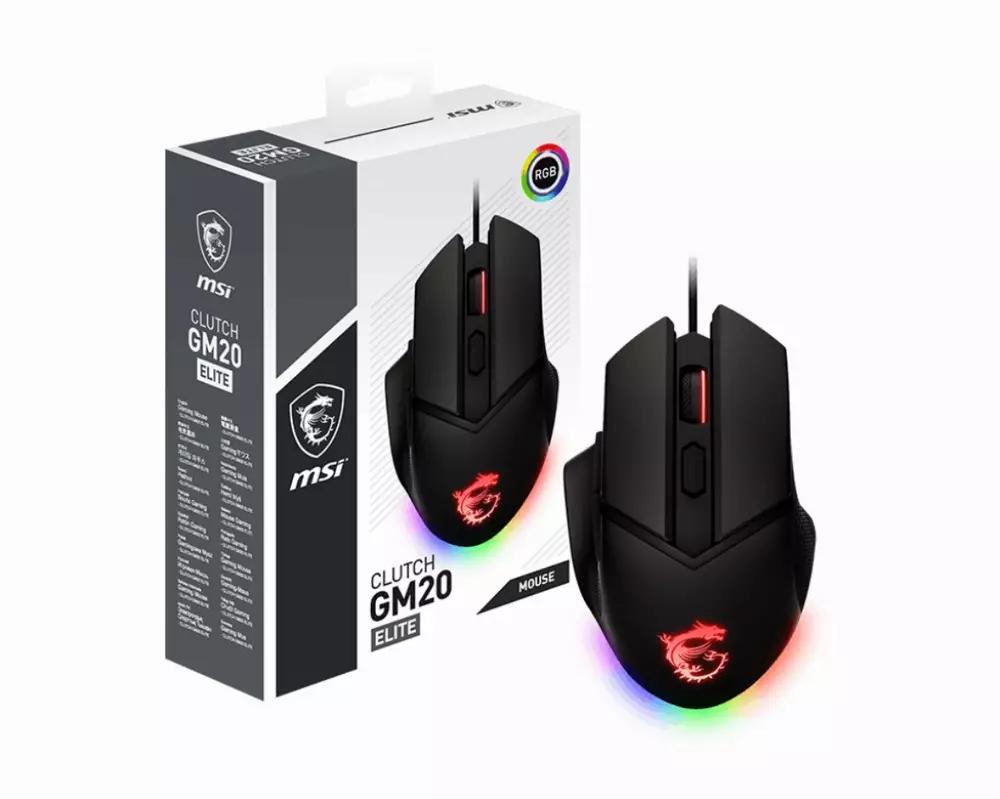Геймърска мишка MSI CLUTCH GM20 ELITE RGB