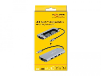 Докинг станция Delock USB-C с M.2 слот за SSD - HDMI 4K30Hz, Gigabit LAN, 2xUSB-A, USB-C, Сив