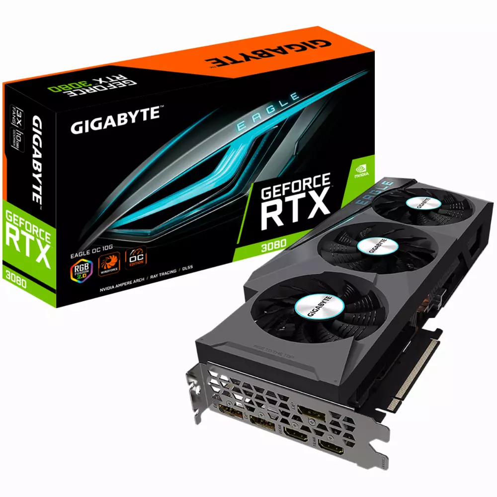 Видео карта Gigabyte GeForce RTX 3080 EAGLE OC 10GB GDDR6X