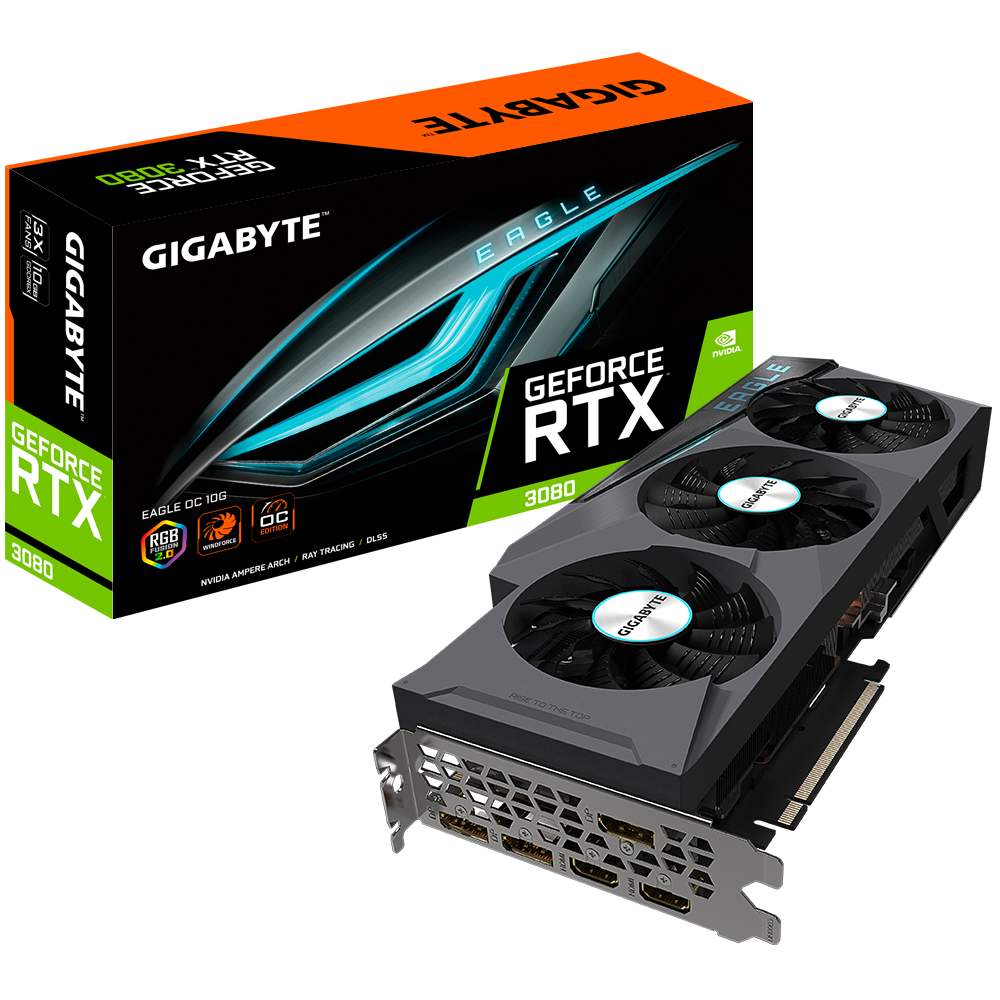 Видео карта Gigabyte GeForce RTX 3080 EAGLE OC 10GB GDDR6X