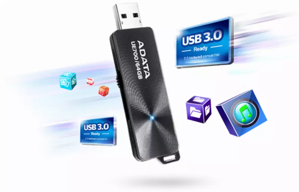 USB памет Adata UE700 64GB USB 3.0 - AUE700-64G-CBK