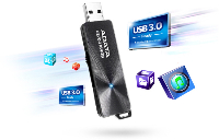 USB памет Adata UE700 128GB USB 3.0 - AUE700-128G-CBK