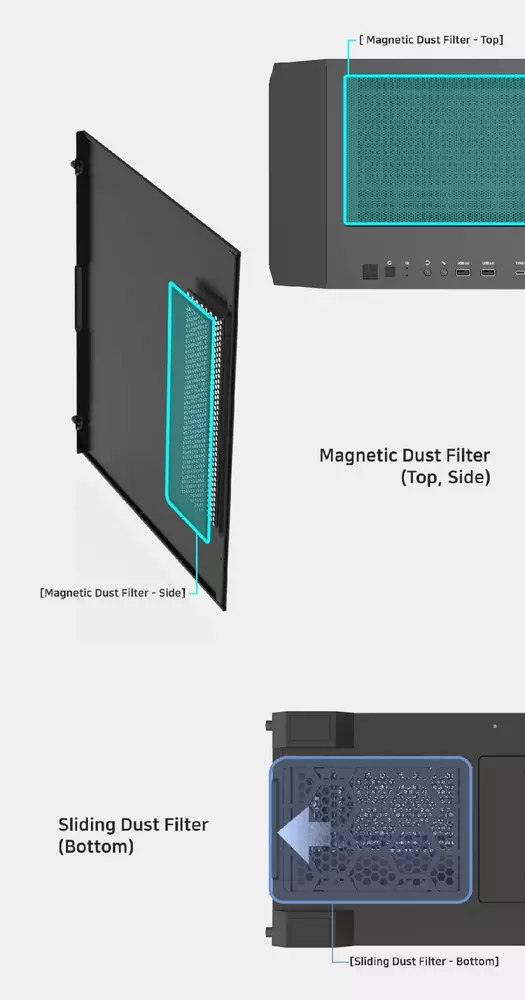 Кутия Zalman Z10 DUO Mesh TG EATX Case ARGB