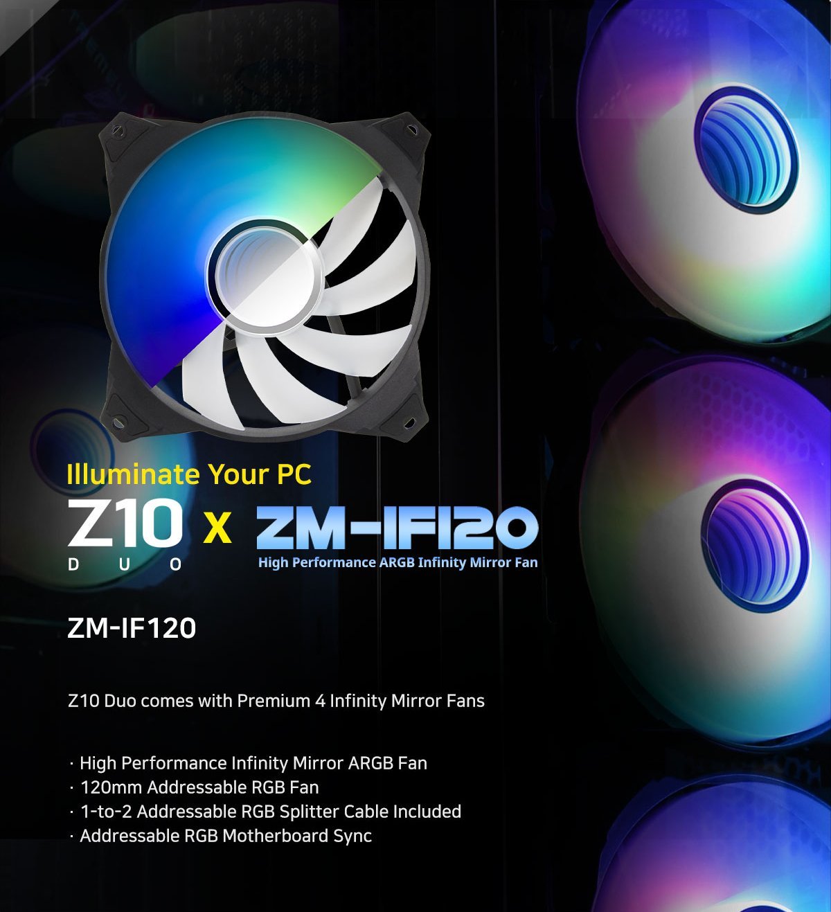 Кутия Zalman Z10 DUO Mesh TG EATX Case ARGB