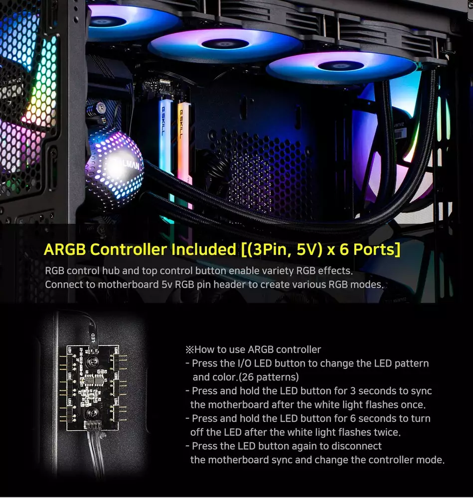 Кутия Zalman Z10 DUO Mesh TG EATX Case ARGB