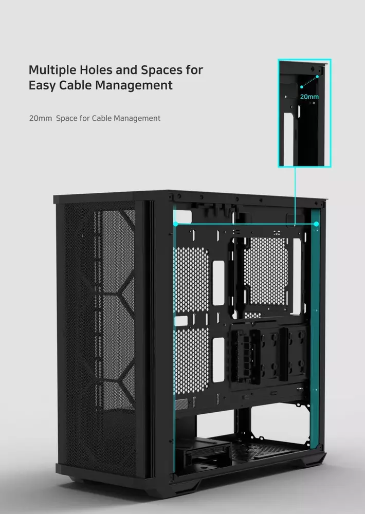 Кутия Zalman Z10 DUO Mesh TG EATX Case ARGB