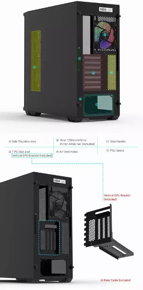 Кутия Zalman Z10 DUO Mesh TG EATX Case ARGB