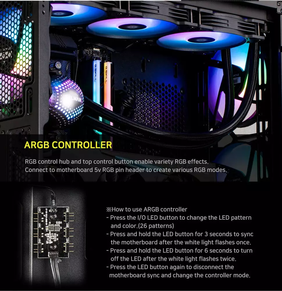 Кутия Zalman Z10 Plus TG EATX ARGB Case
