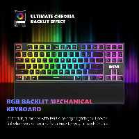 Mеханична клавиатура Marvo Gaming Mechanical Keyboard KG946 Red switches, TKL, Wrist Rest, Rainbow
