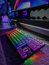 Mеханична клавиатура Marvo Gaming Mechanical Keyboard KG946 Red switches, TKL, Wrist Rest, Rainbow