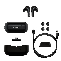 Геймърски безжични слушалки с микрофон HyperX Cloud MIX Buds Black True Wireless