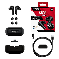 Геймърски безжични слушалки с микрофон HyperX Cloud MIX Buds Black True Wireless
