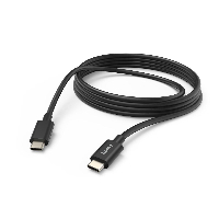 Кабел HAMA, USB-C мъжко - USB-C мъжко, 3.0 м, 480Mb/s, Черен