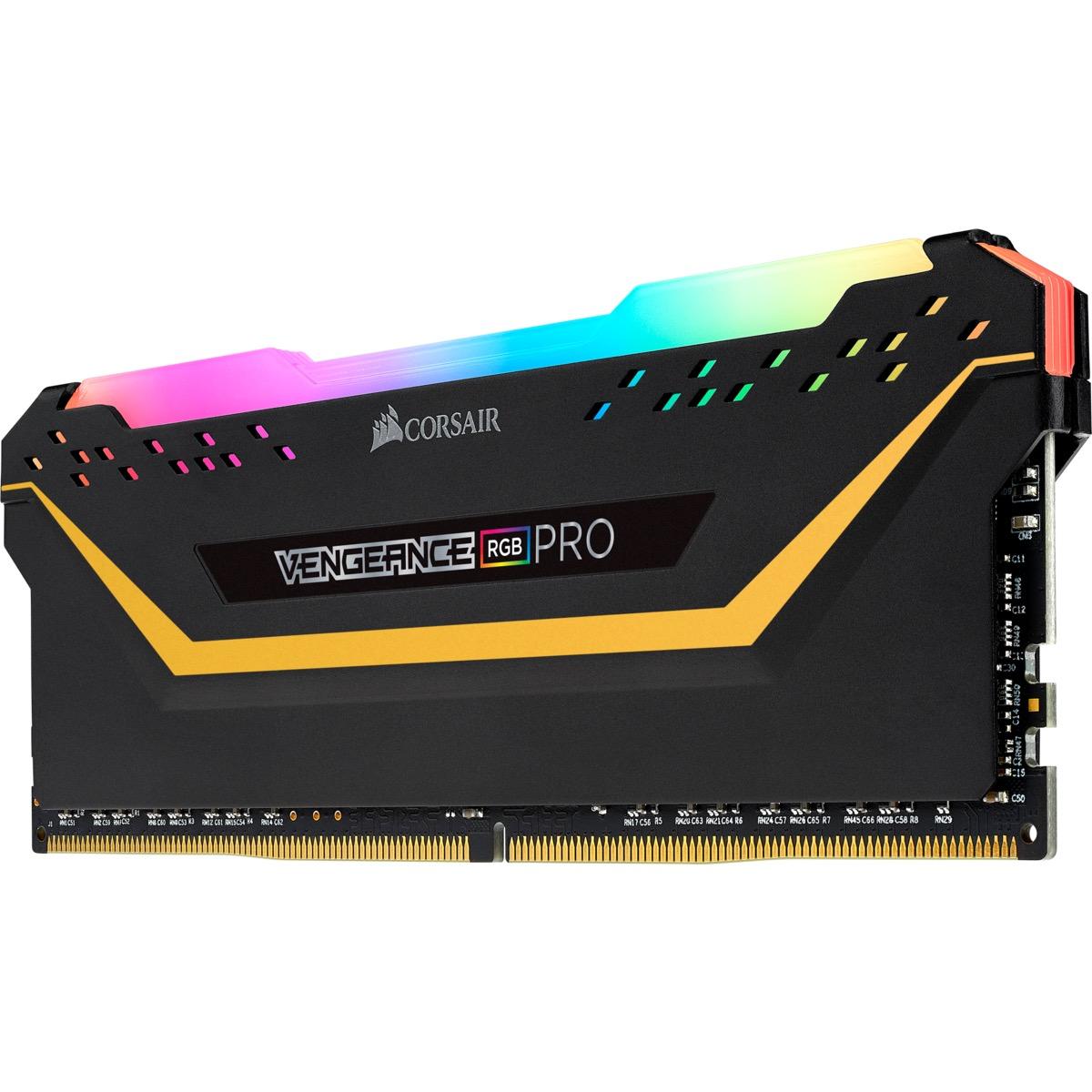 Памет Corsair Vengeance PRO RGB TUF Black 32GB (2x16GB) DDR4 3200MHz CL16 - CMW32GX4M2E3200C16-TUF