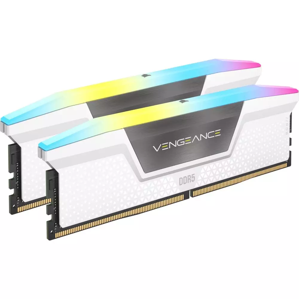 Памет Corsair Vengeance White RGB 32GB (2x16GB) DDR5 5200MHz CL40 - CMH32GX5M2B5200C40W